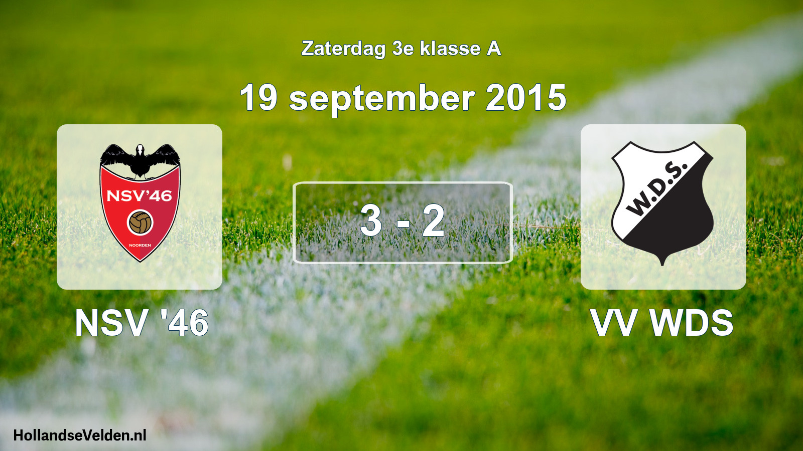Total number of matches played: NSV '46 - VV WDS 3 - 2 (19 September 2015)