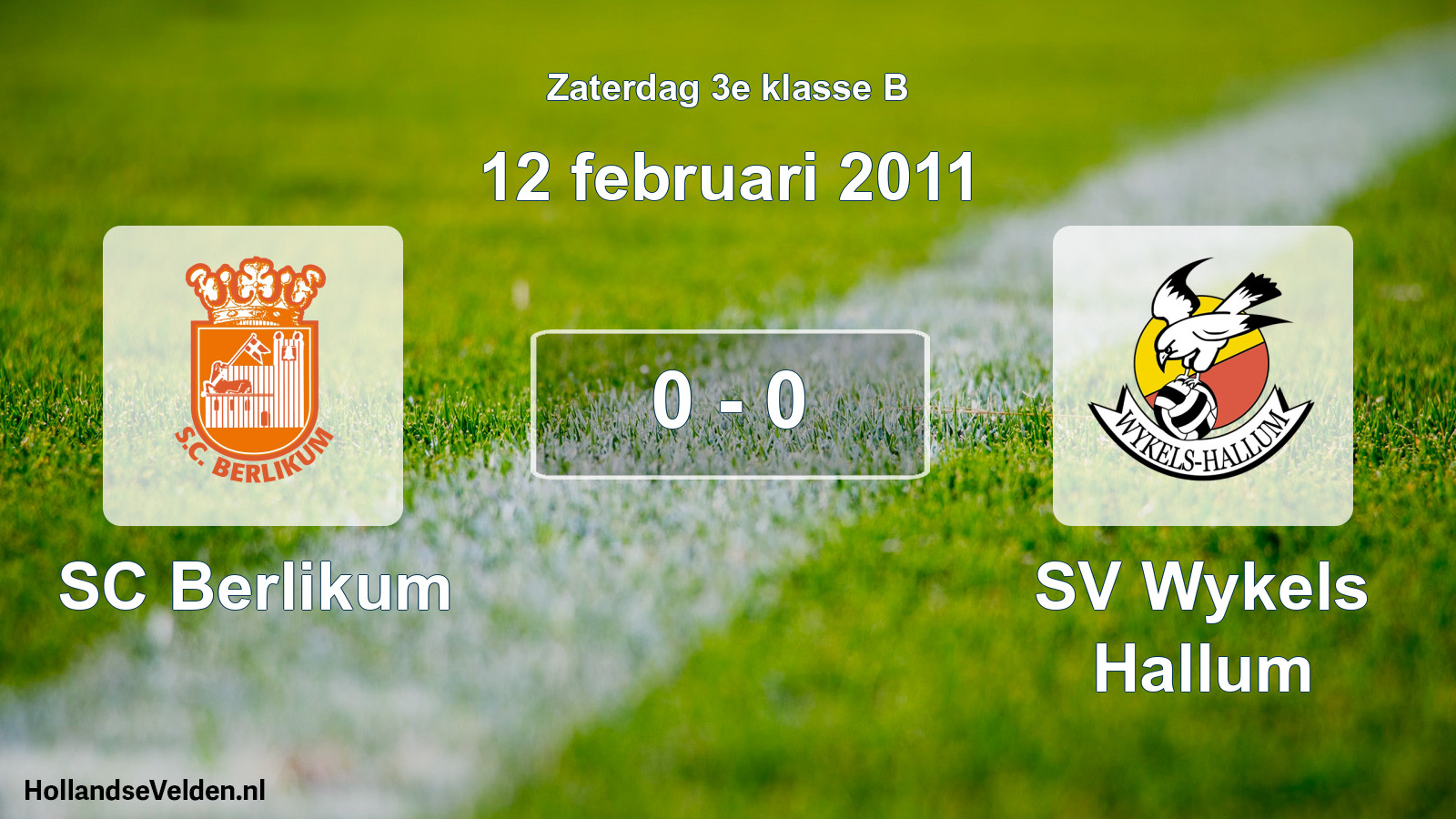 Total number of matches played: SC Berlikum - SV Wykels Hallum 0 - 0 (12 February 2011)