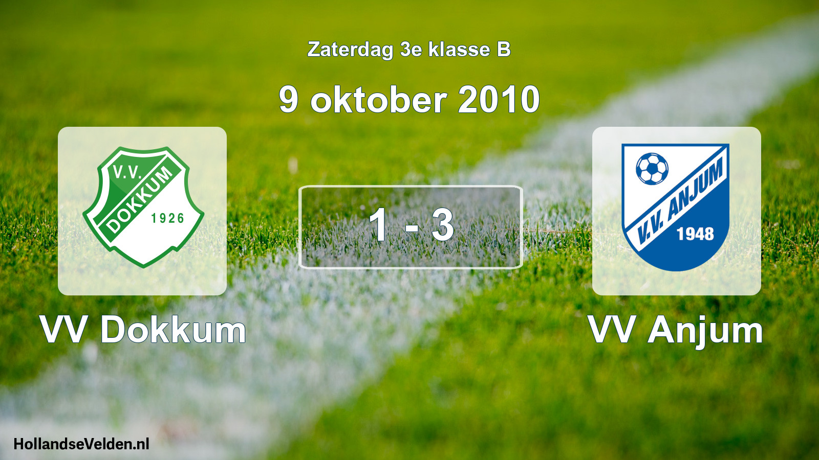 Total number of matches played: VV Dokkum - VV Anjum 1 - 3 (9 October 2010)