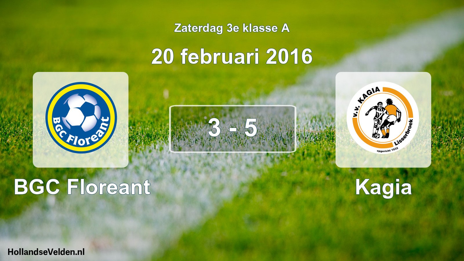 Total number of matches played: BGC Floreant - Kagia 3 - 5 (20 February 2016)