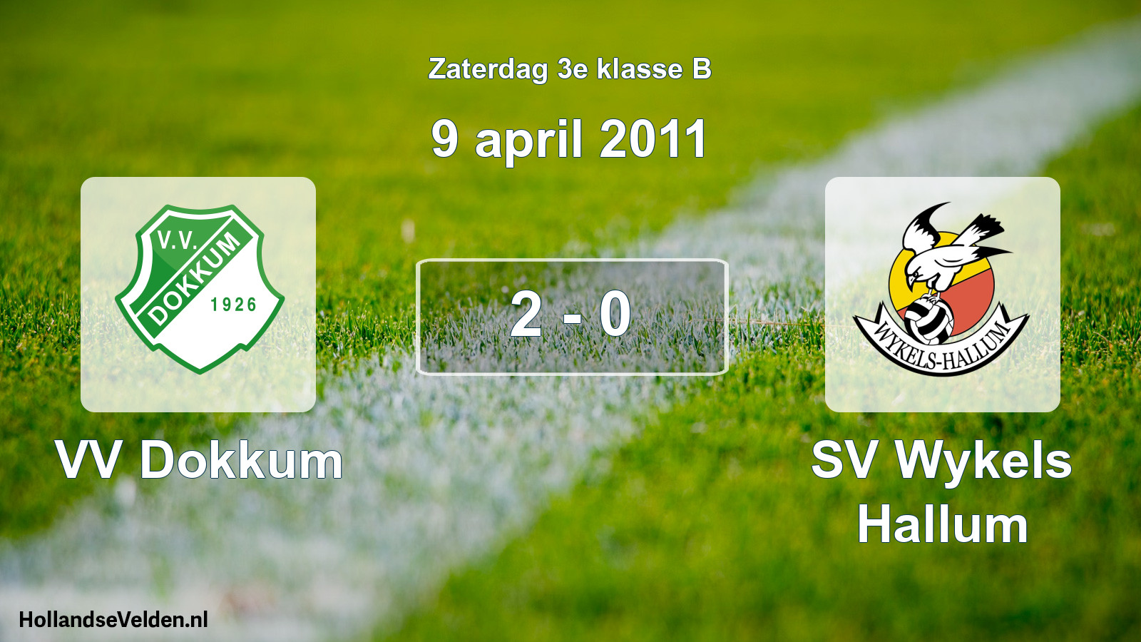 Total number of matches played: VV Dokkum - SV Wykels Hallum 2 - 0 (9 April 2011)