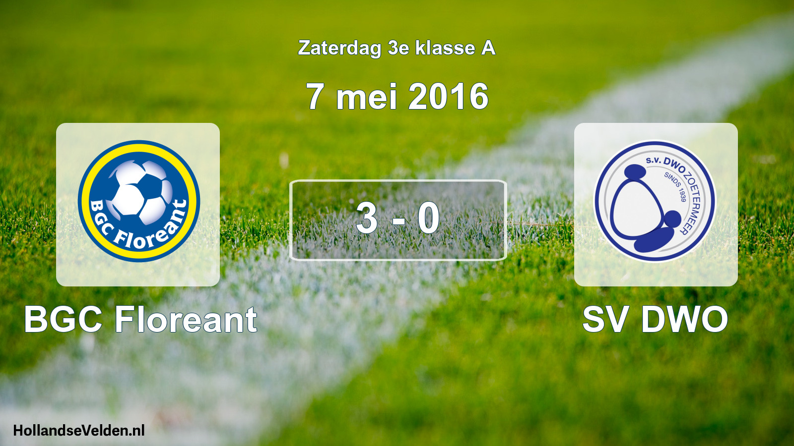 Total number of matches played: BGC Floreant - SV DWO 3 - 0 (7 May 2016)