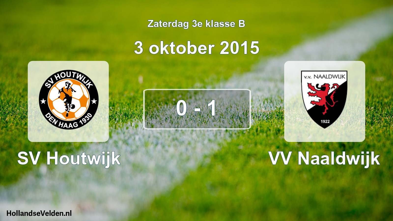 Total number of matches played: SV Houtwijk - VV Naaldwijk 0 - 1 (3 October 2015)