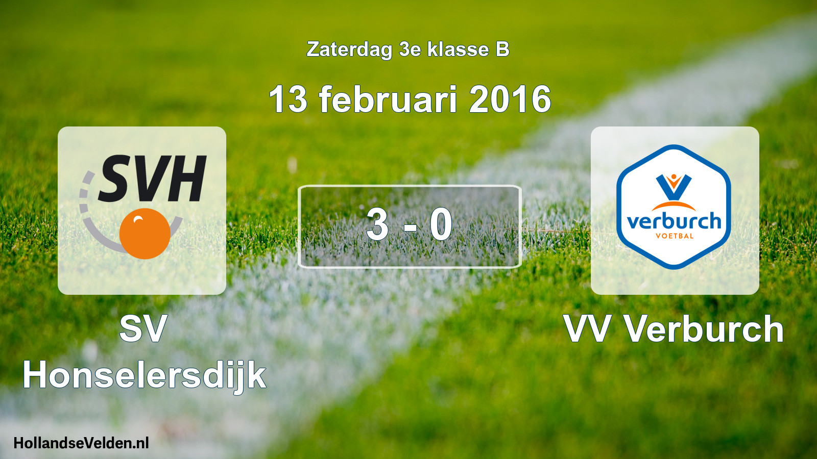 Total number of matches played: SV Honselersdijk - VV Verburch 3 - 0 (13 February 2016)