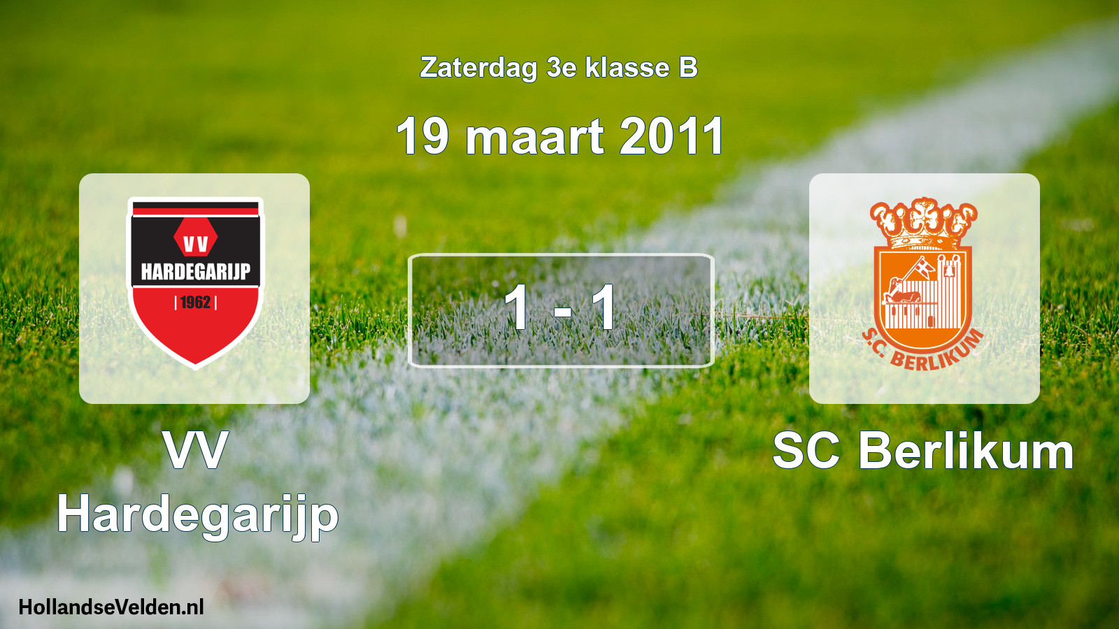 Total number of matches played: VV Hardegarijp - SC Berlikum 1 - 1 (19 March 2011)