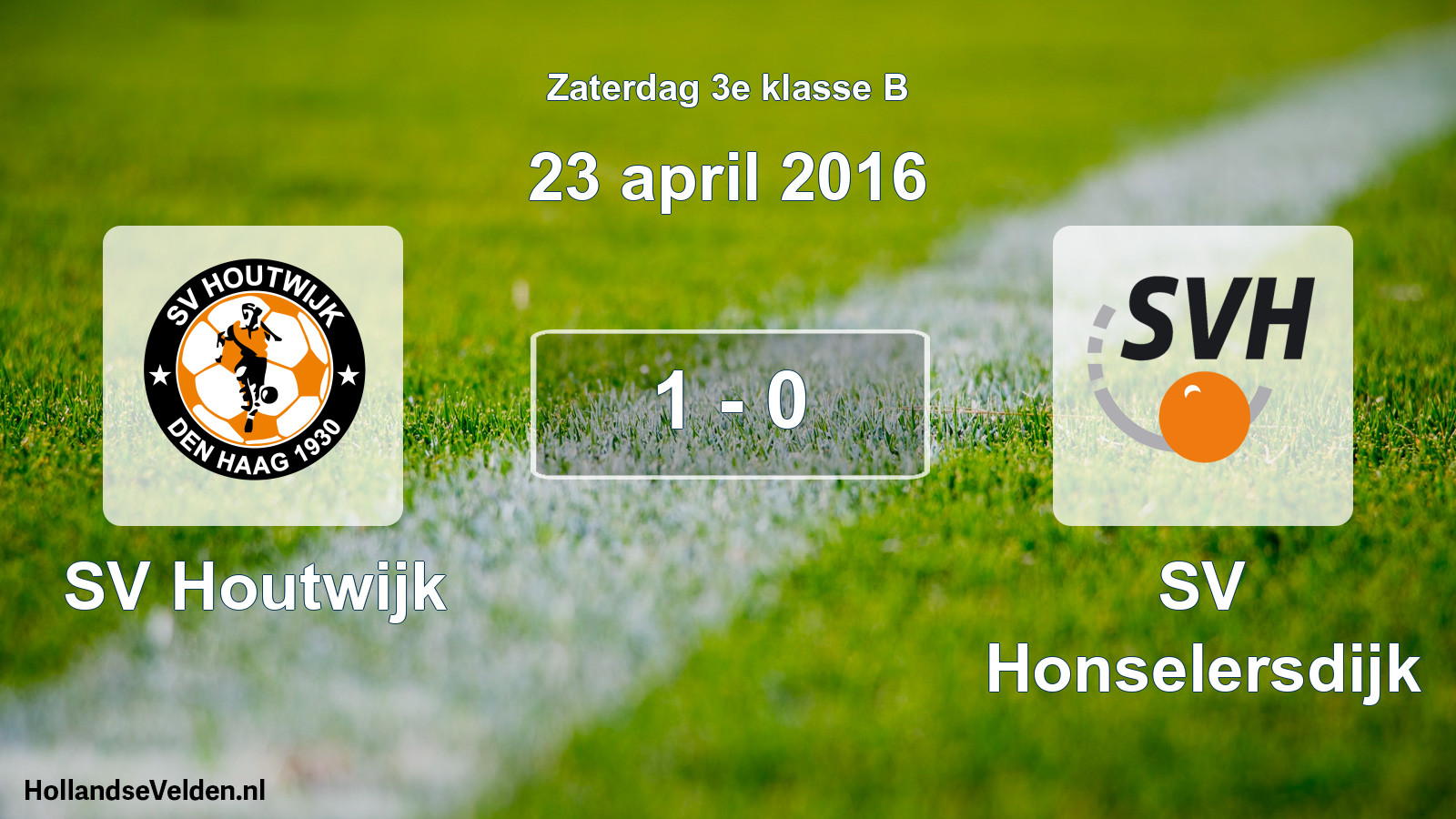 Total number of matches played: SV Houtwijk - SV Honselersdijk 1 - 0 (23 April 2016)