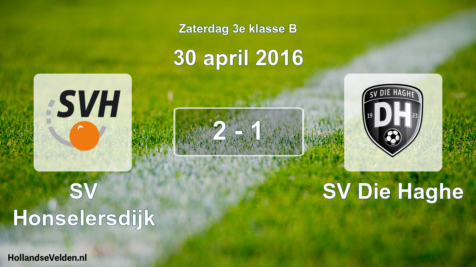 Total number of matches played: SV Honselersdijk - SV Die Haghe 2 - 1 (30 April 2016)