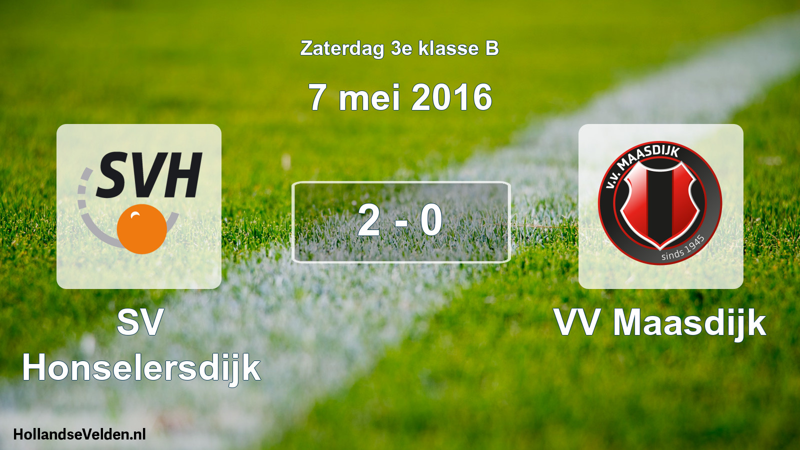 Total number of matches played: SV Honselersdijk - VV Maasdijk 2 - 0 (7 May 2016)