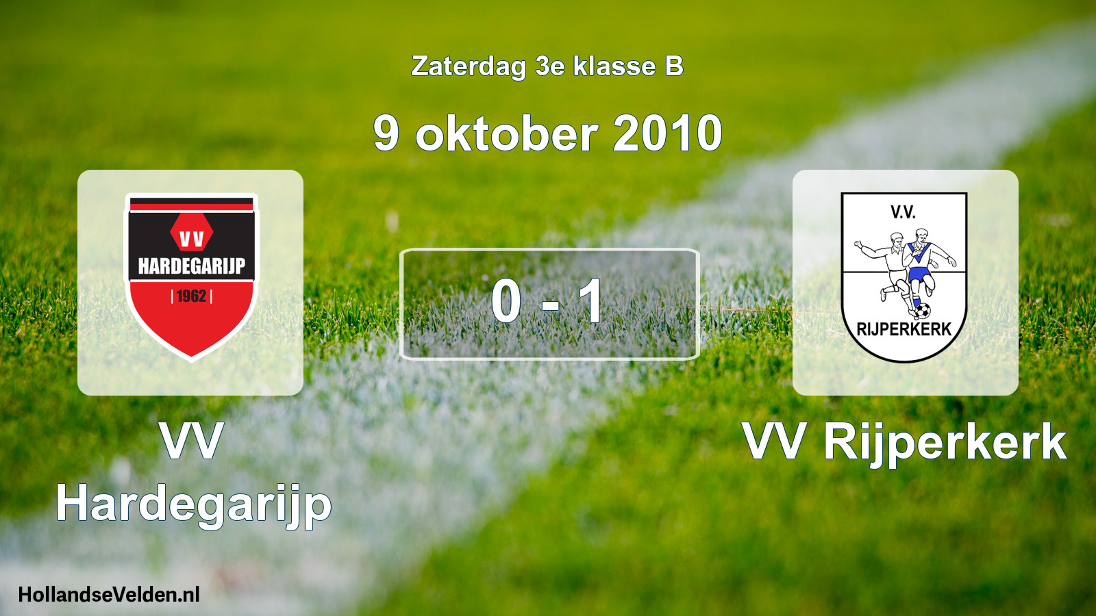 Total number of matches played: VV Hardegarijp - VV Rijperkerk 0 - 1 (9 October 2010)