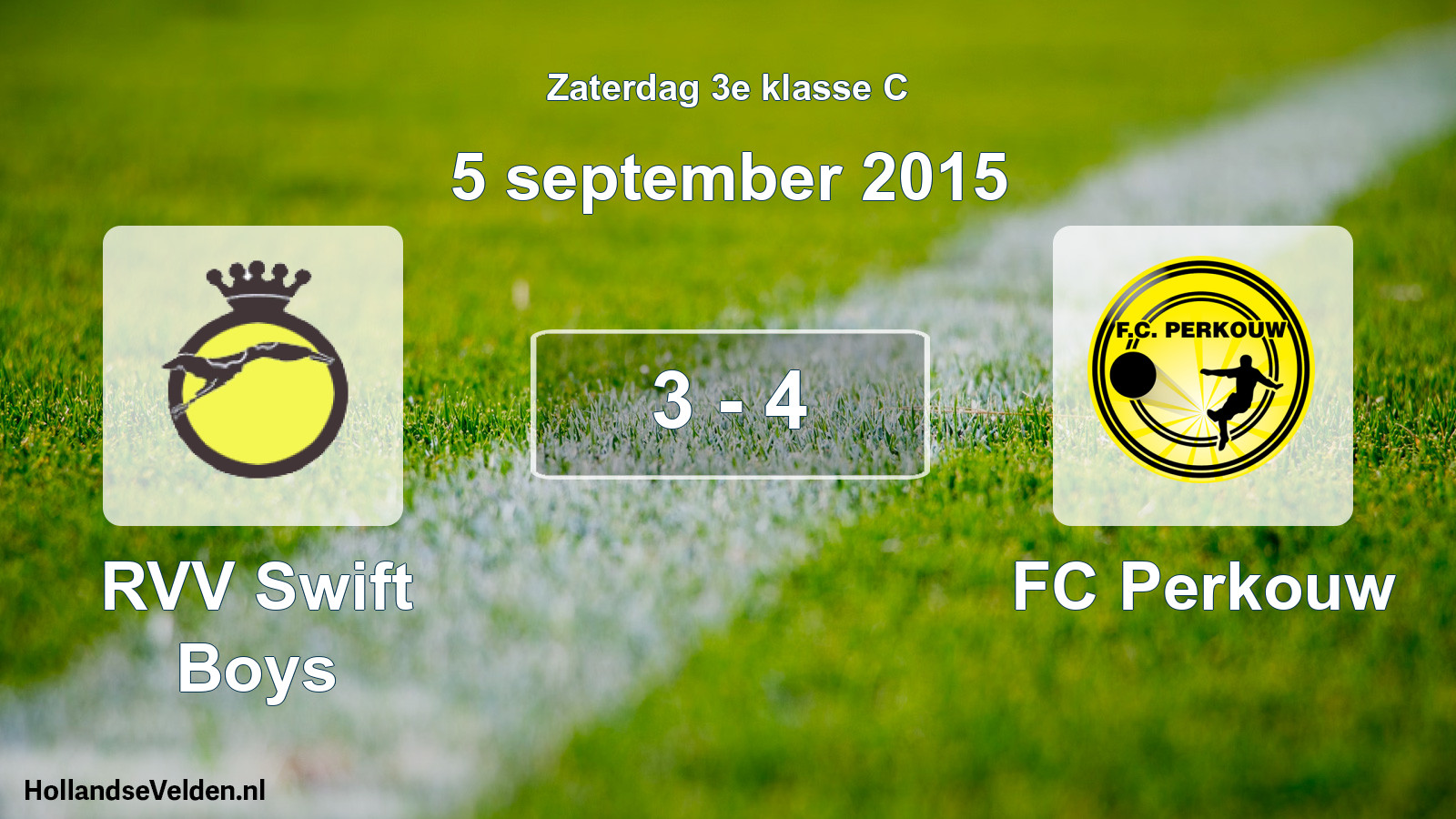 Total number of matches played: RVV Swift Boys - FC Perkouw 3 - 4 (5 September 2015)