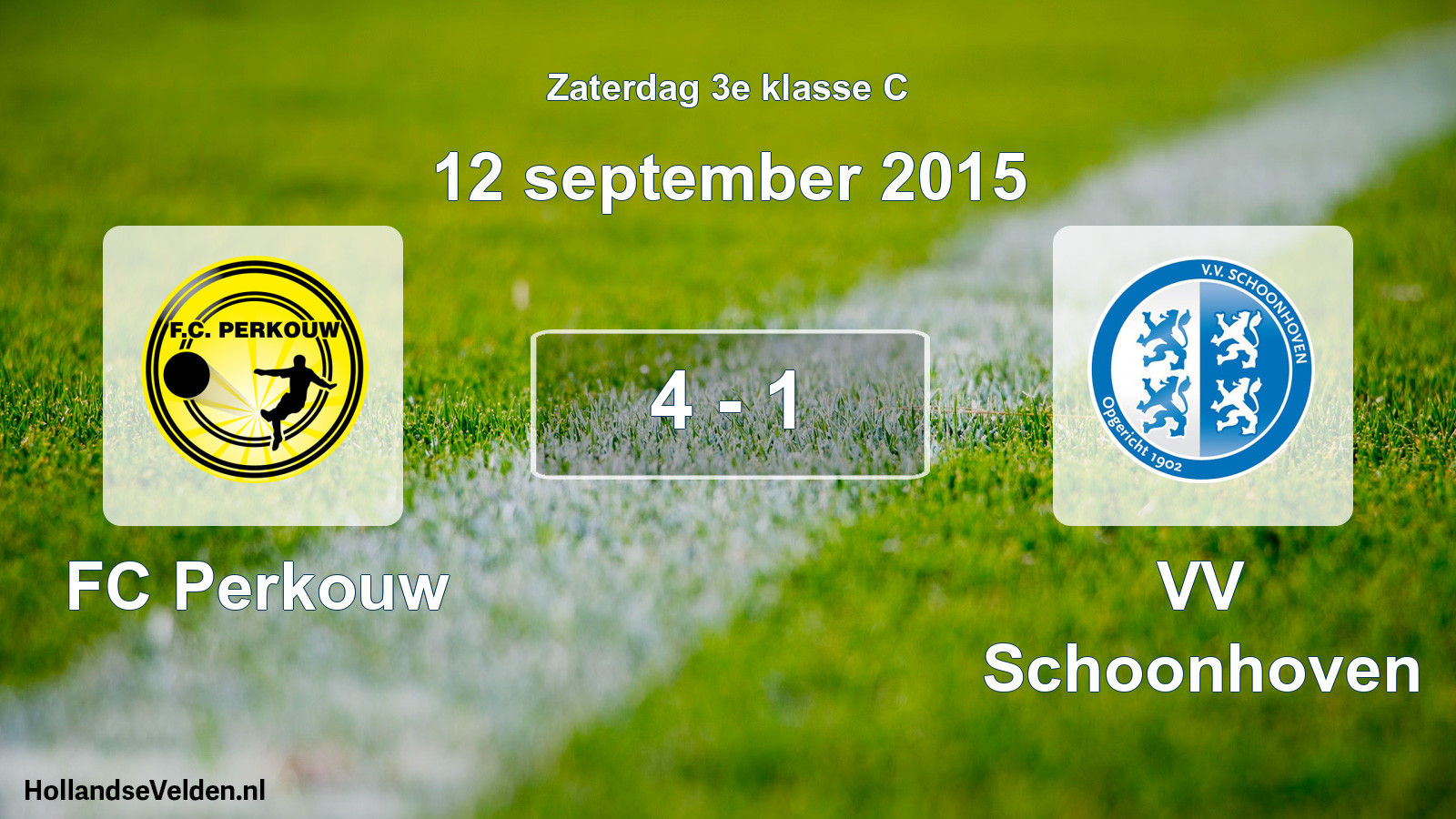 Total number of matches played: FC Perkouw - VV Schoonhoven 4 - 1 (12 September 2015)