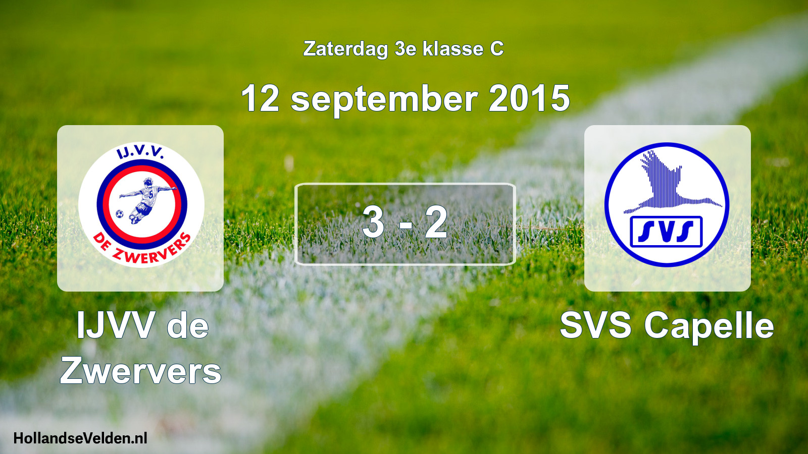 Total number of matches played: IJVV de Zwervers - SVS Capelle 3 - 2 (12 September 2015)