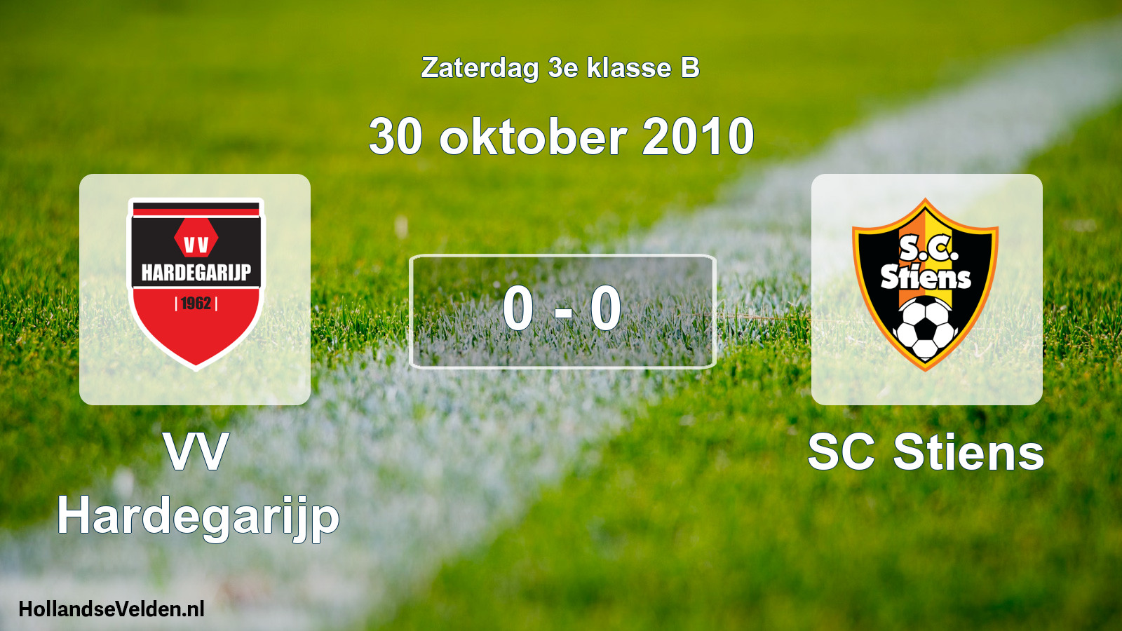 Total number of matches played: VV Hardegarijp - SC Stiens 0 - 0 (30 October 2010)