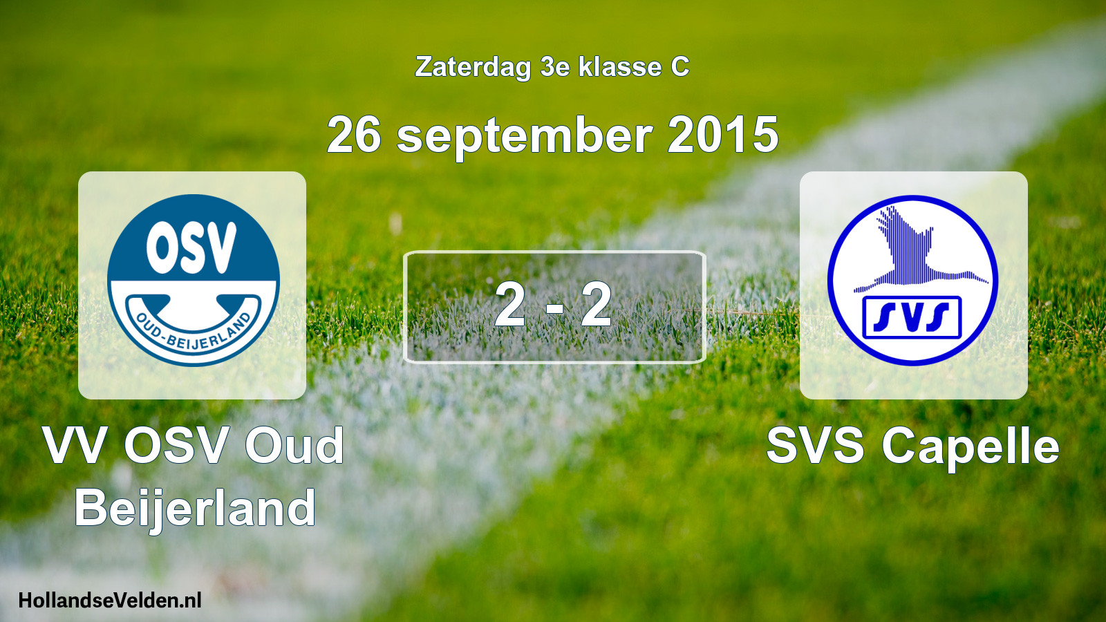Total number of matches played: VV OSV Oud Beijerland - SVS Capelle 2 - 2 (26 September 2015)