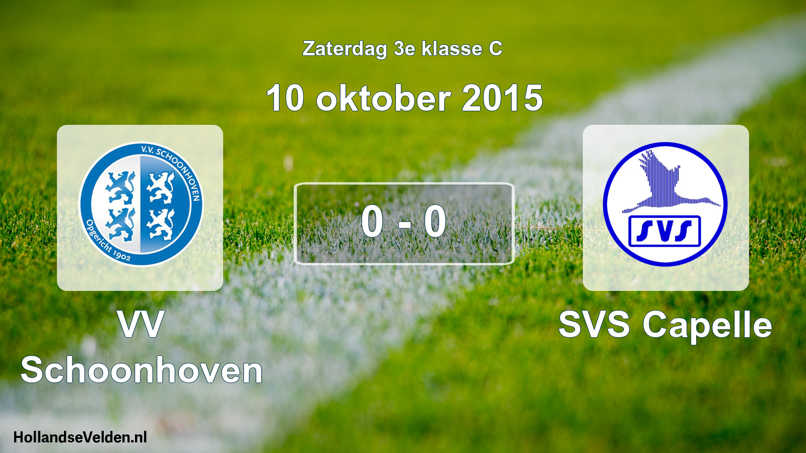Total number of matches played: VV Schoonhoven - SVS Capelle 0 - 0 (10 October 2015)
