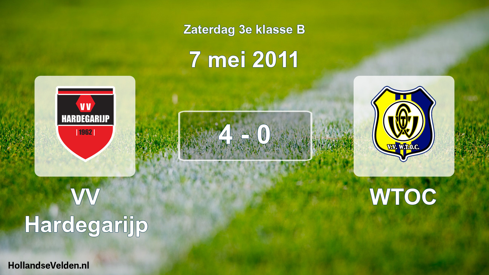 Total number of matches played: VV Hardegarijp - WTOC 4 - 0 (7 May 2011)