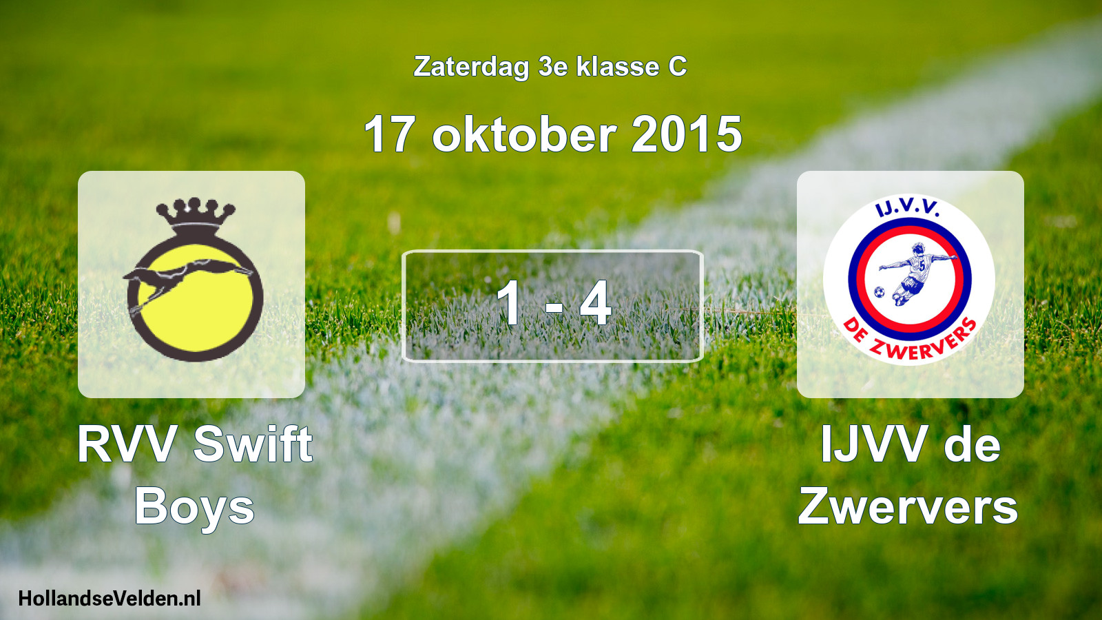 Total number of matches played: RVV Swift Boys - IJVV de Zwervers 1 - 4 (17 October 2015)