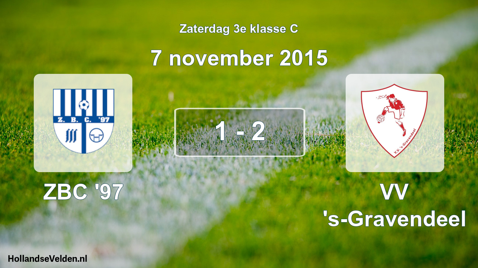 Total number of matches played: ZBC '97 - VV 's-Gravendeel 1 - 2 (7 November 2015)