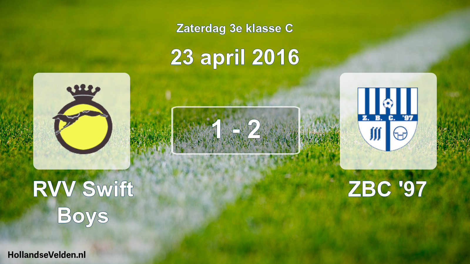 Total number of matches played: RVV Swift Boys - ZBC '97 1 - 2 (23 April 2016)