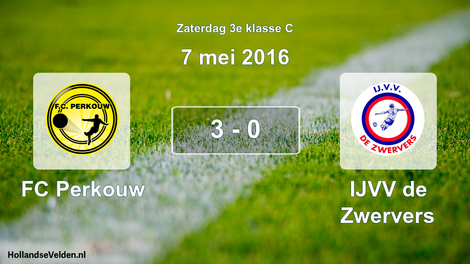 Total number of matches played: FC Perkouw - IJVV de Zwervers 3 - 0 (7 May 2016)