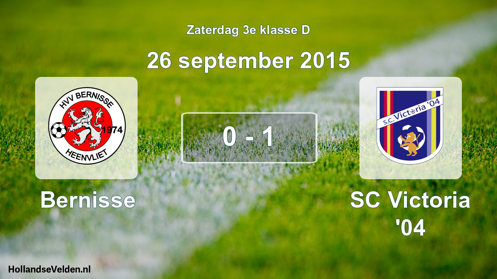 Total number of matches played: Bernisse - SC Victoria '04 0 - 1 (26 September 2015)