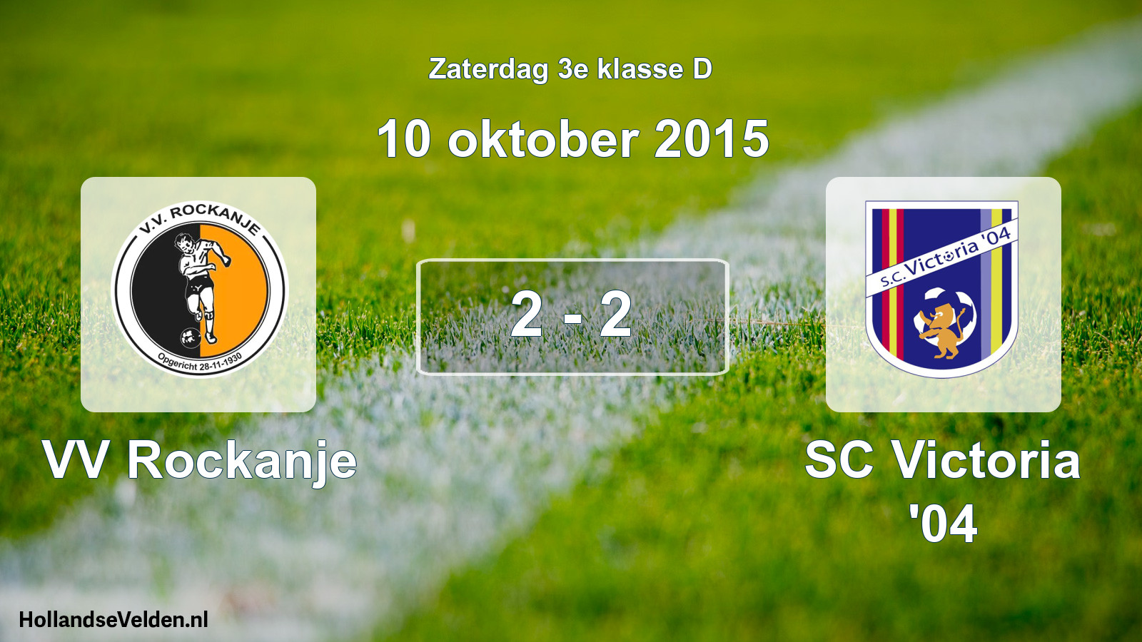 Total number of matches played: VV Rockanje - SC Victoria '04 2 - 2 (10 October 2015)