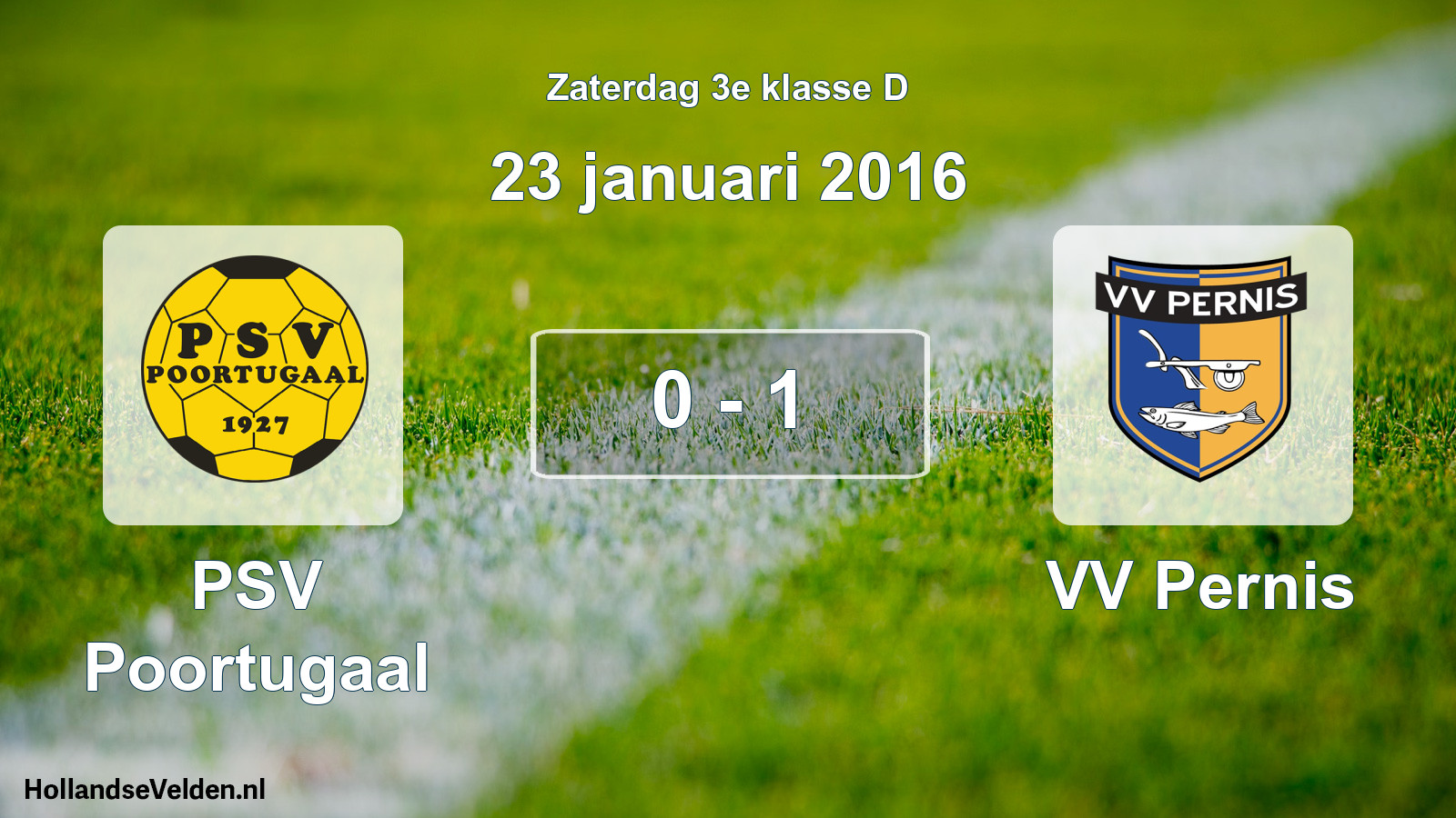 Total number of matches played: PSV Poortugaal - VV Pernis 0 - 1 (23 January 2016)