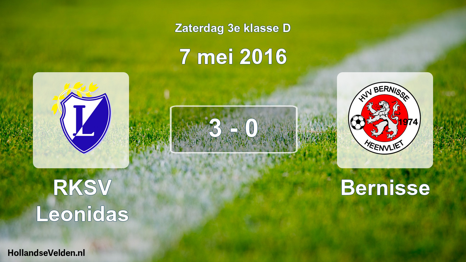 Total number of matches played: RKSV Leonidas - Bernisse 3 - 0 (7 May 2016)