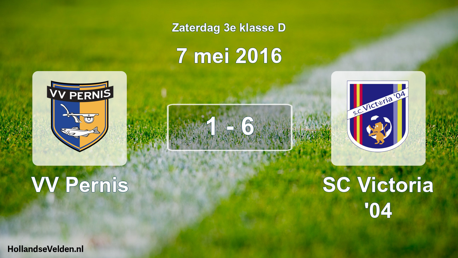 Total number of matches played: VV Pernis - SC Victoria '04 1 - 6 (7 May 2016)