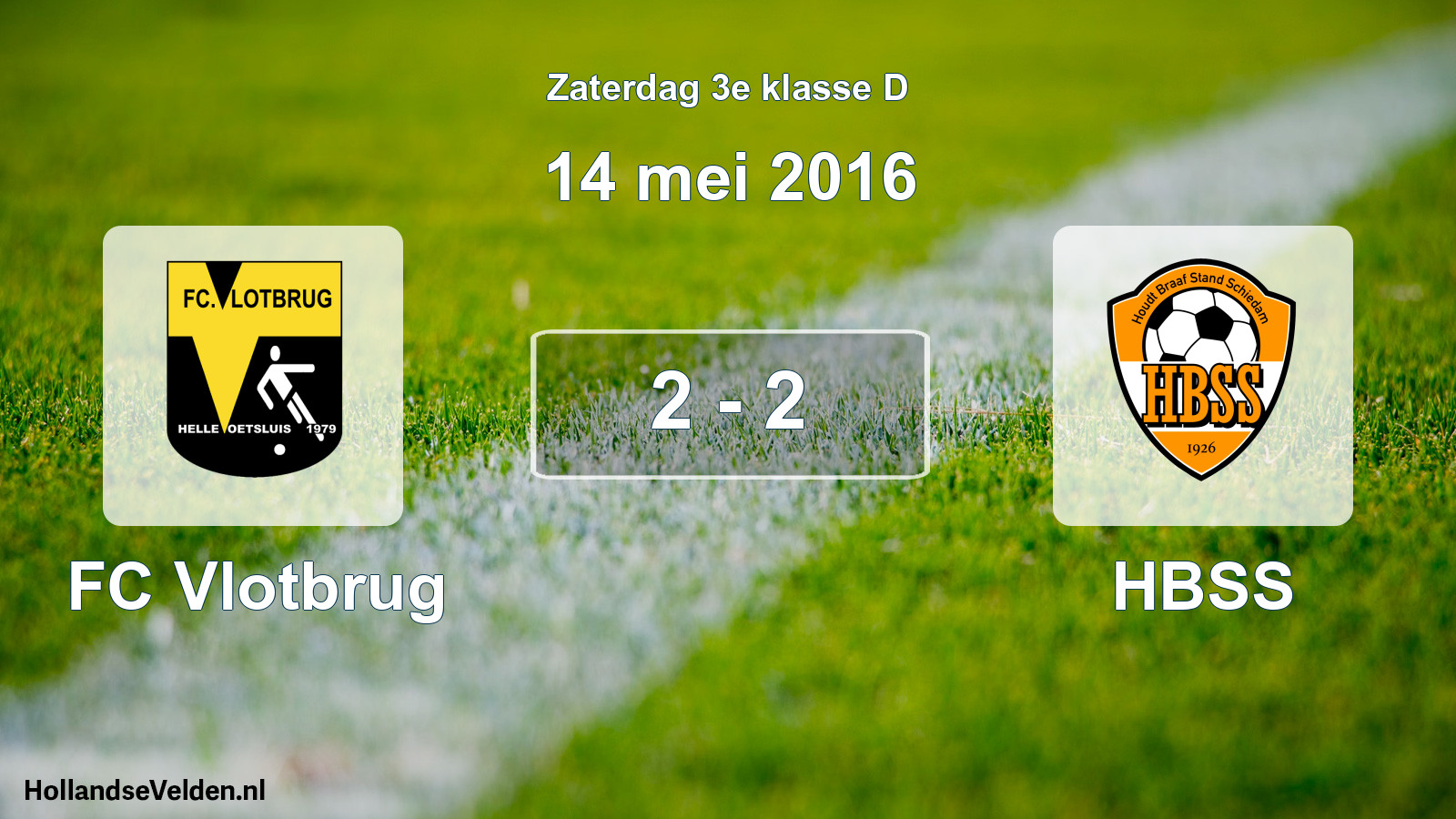 Total number of matches played: FC Vlotbrug - HBSS 2 - 2 (14 May 2016)