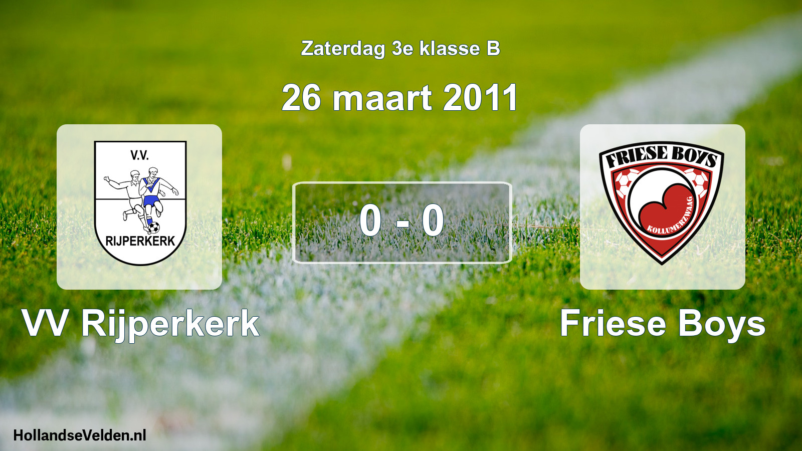 Total number of matches played: VV Rijperkerk - Friese Boys 0 - 0 (26 March 2011)