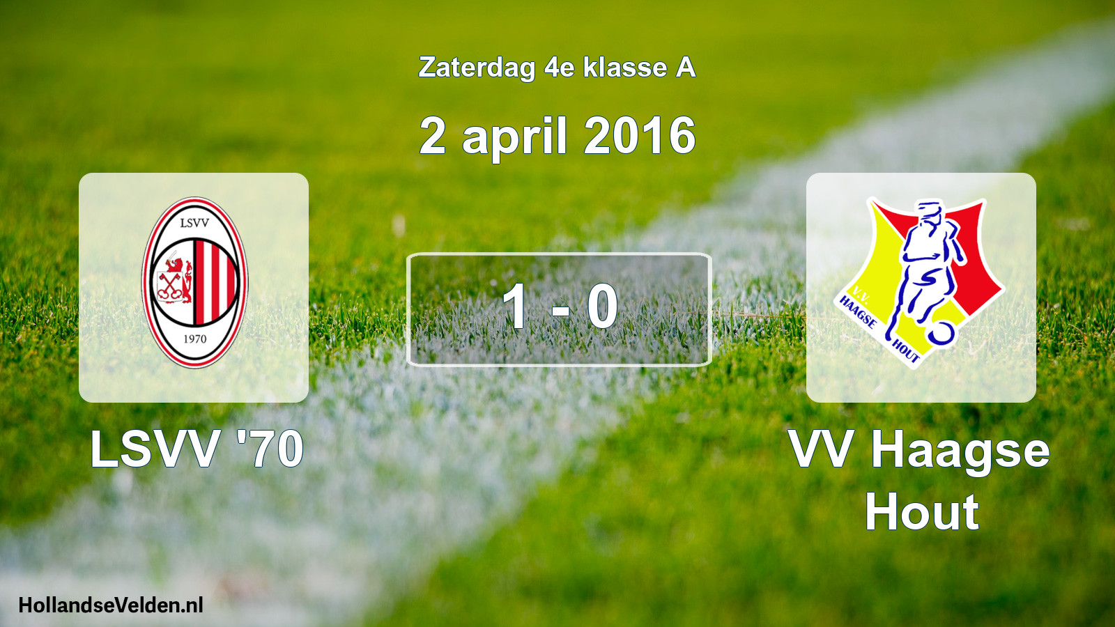 Total number of matches played: LSVV '70 - VV Haagse Hout 1 - 0 (2 April 2016)