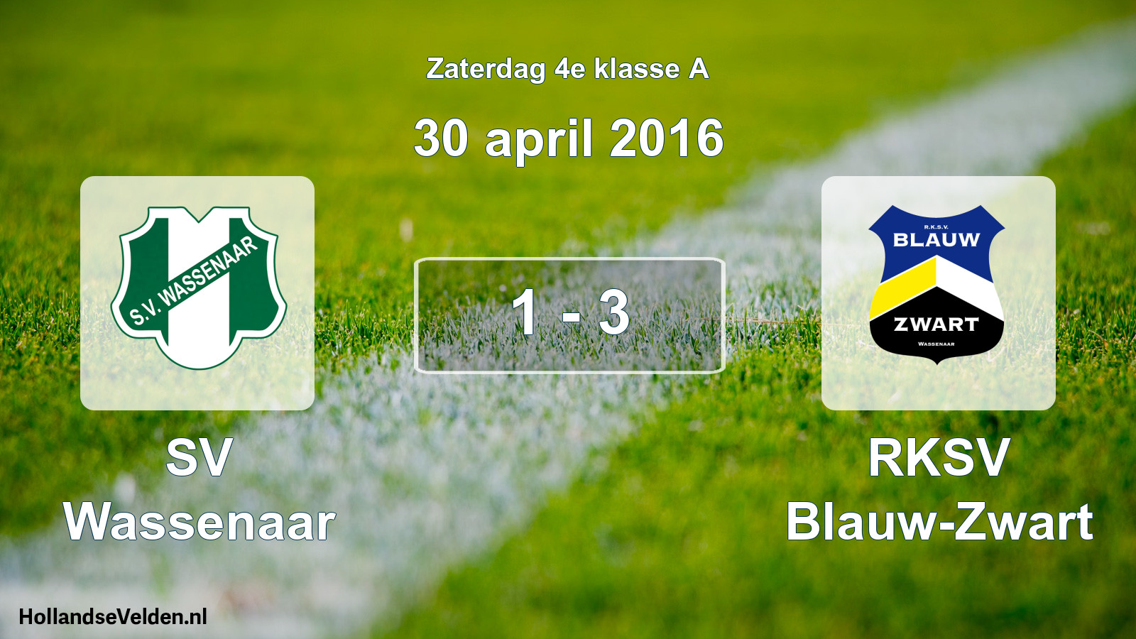Total number of matches played: SV Wassenaar - RKSV Blauw-Zwart 1 - 3 (30 April 2016)