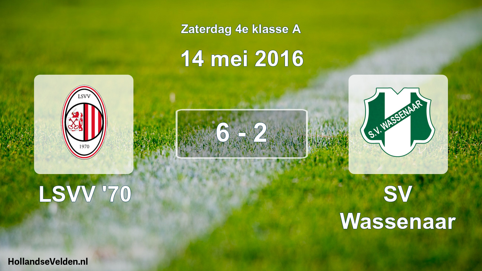 Total number of matches played: LSVV '70 - SV Wassenaar 6 - 2 (14 May 2016)