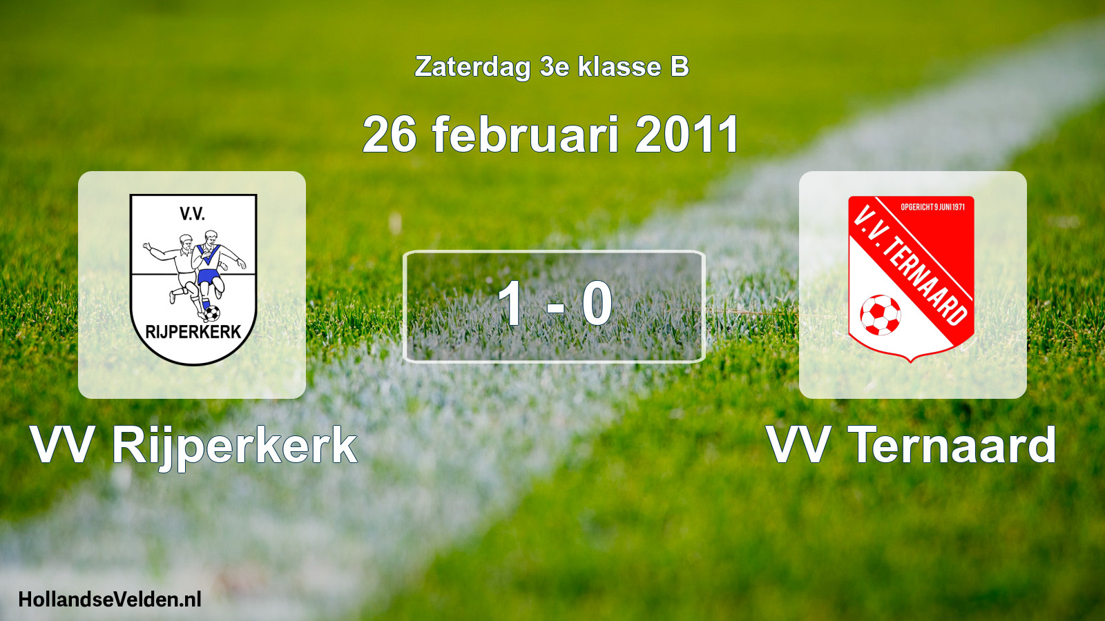 Total number of matches played: VV Rijperkerk - VV Ternaard 1 - 0 (26 February 2011)
