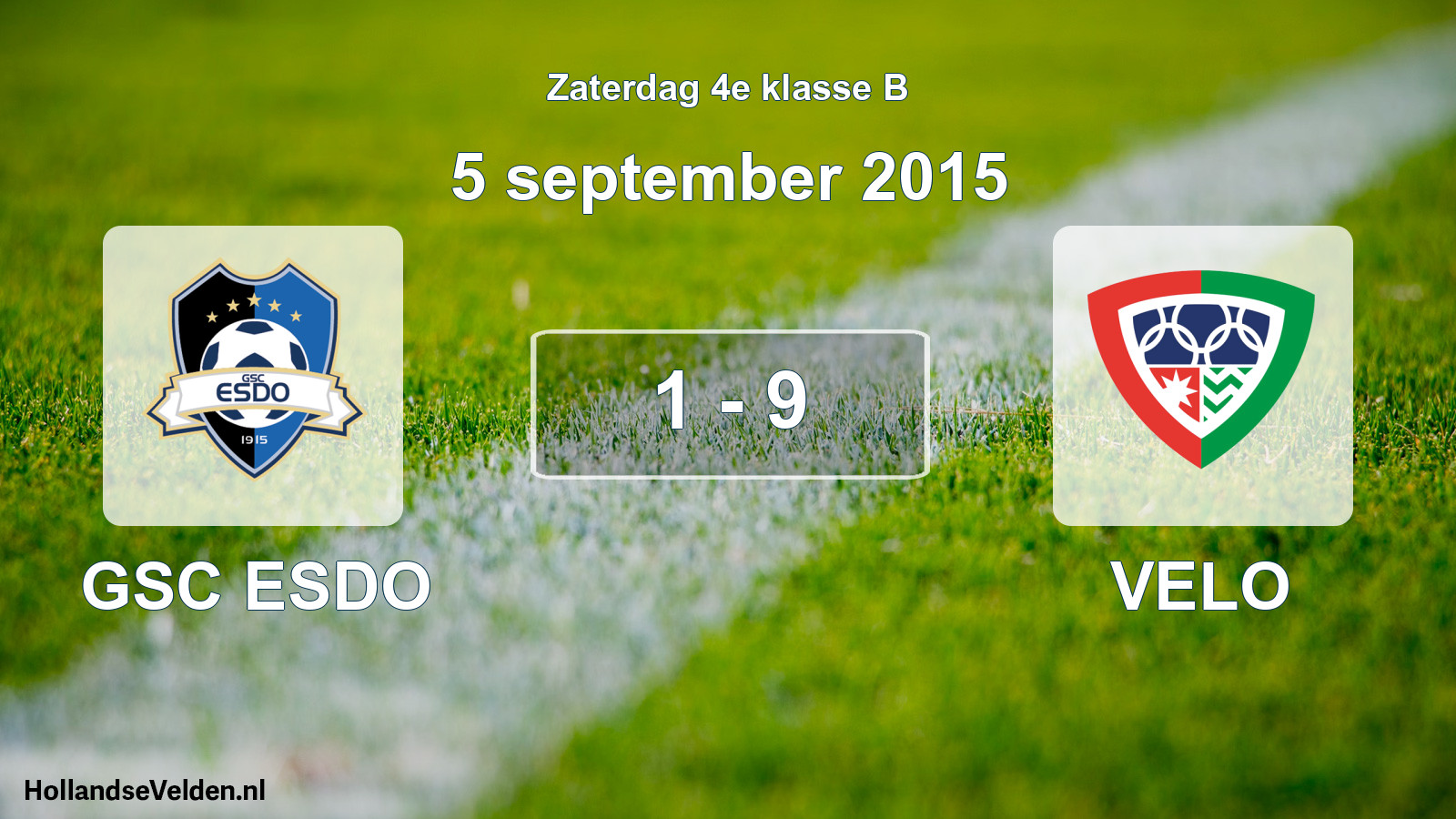 Total number of matches played: GSC ESDO - VELO 1 - 9 (5 September 2015)