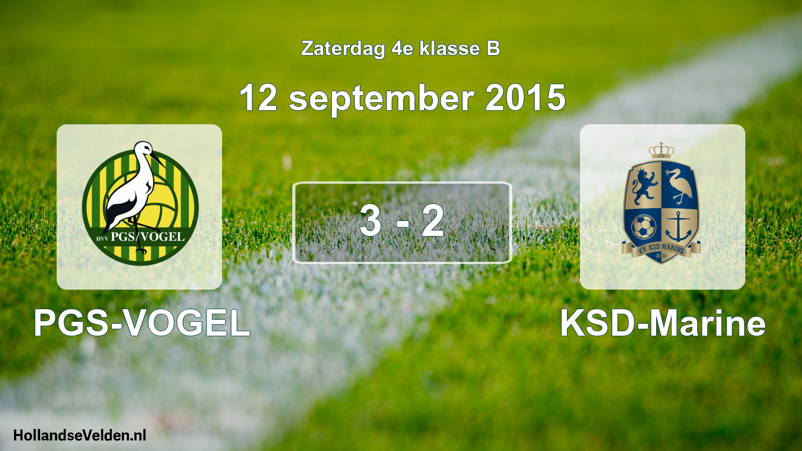 Total number of matches played: PGS-VOGEL - KSD-Marine 3 - 2 (12 September 2015)