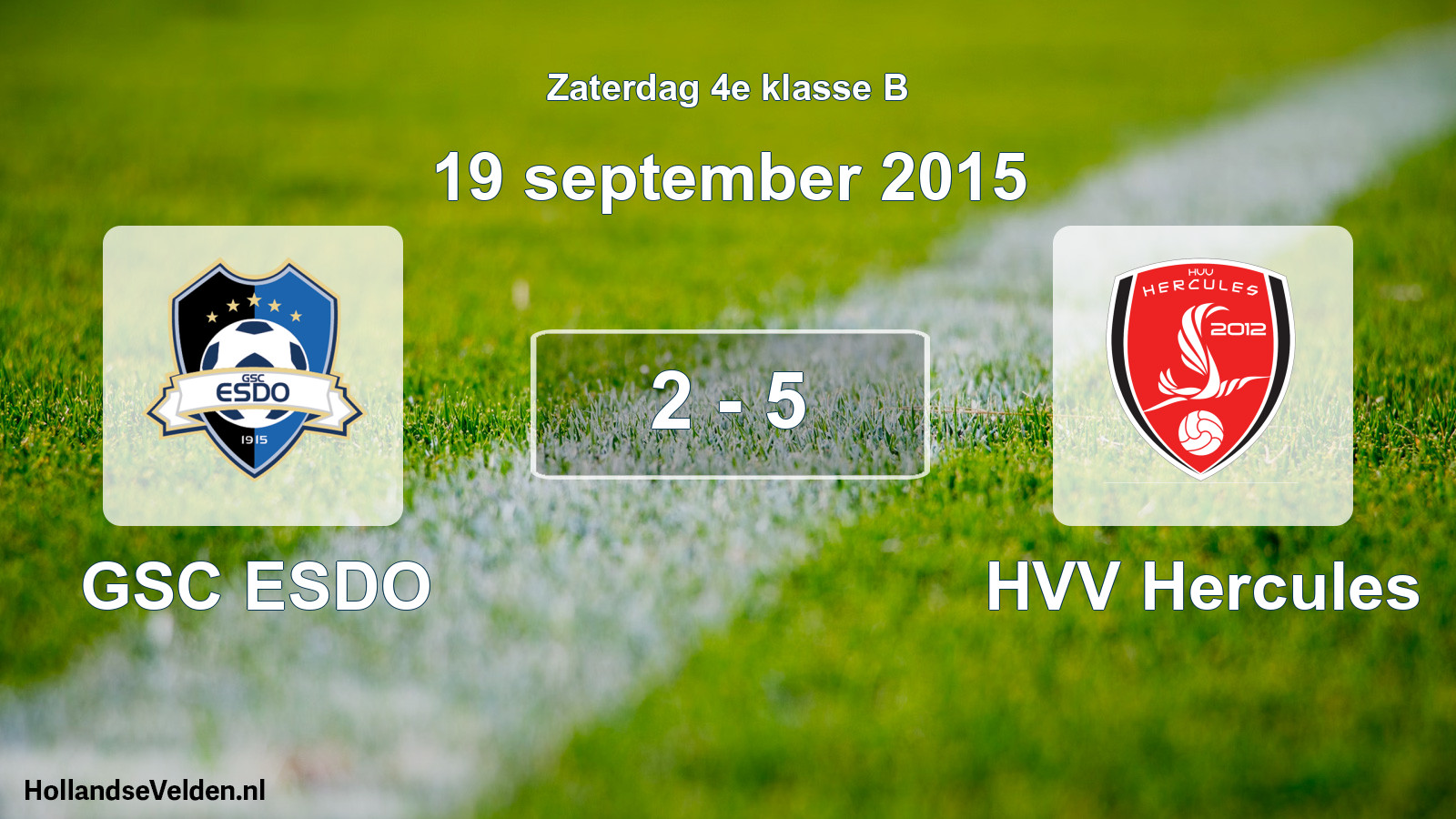 Total number of matches played: GSC ESDO - HVV Hercules 2 - 5 (19 September 2015)