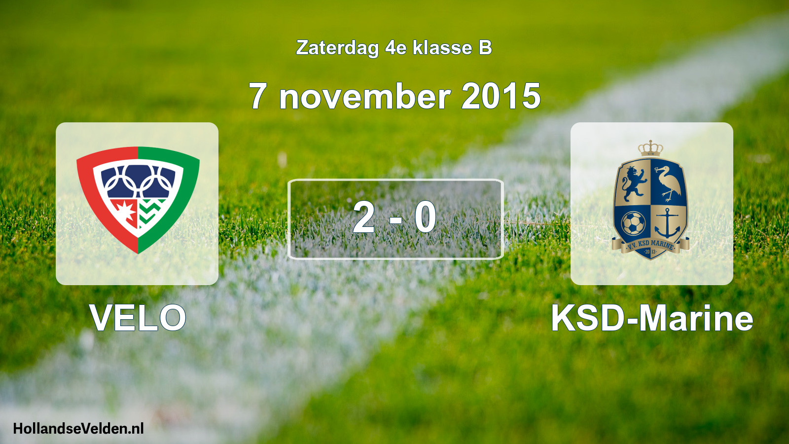 Total number of matches played: VELO - KSD-Marine 2 - 0 (7 November 2015)
