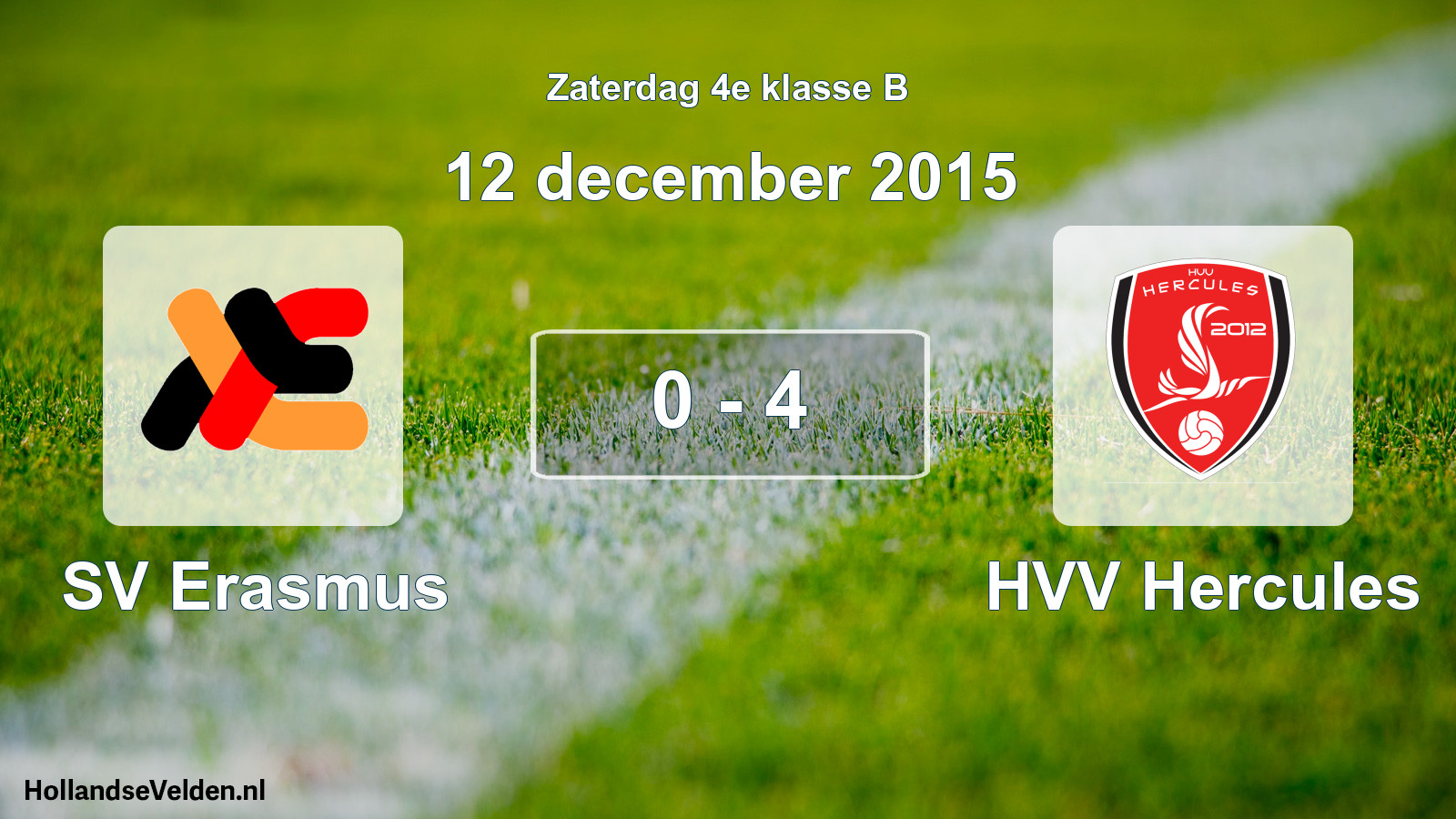 Total number of matches played: SV Erasmus - HVV Hercules 0 - 4 (12 December 2015)