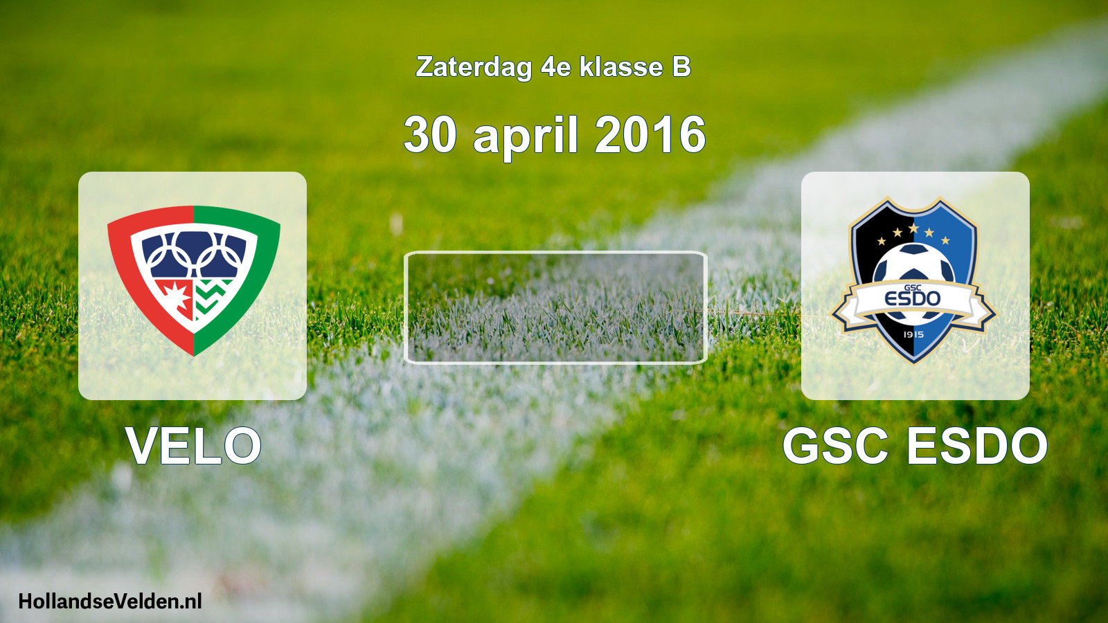 Scheduled Match: VELO - GSC ESDO (30 April 2016)