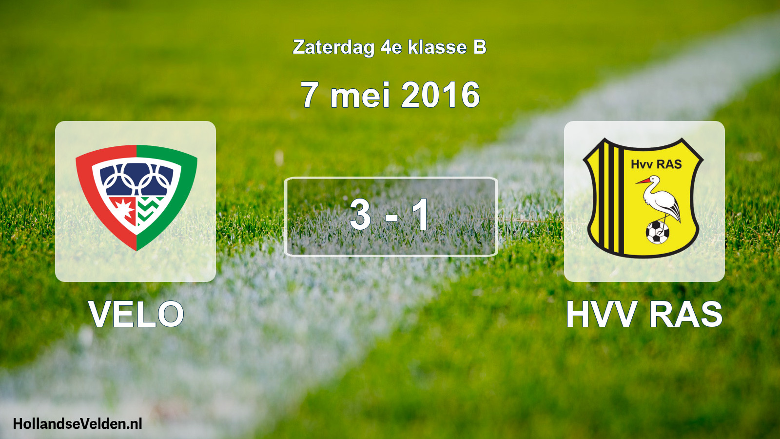 Total number of matches played: VELO - HVV RAS 3 - 1 (7 May 2016)