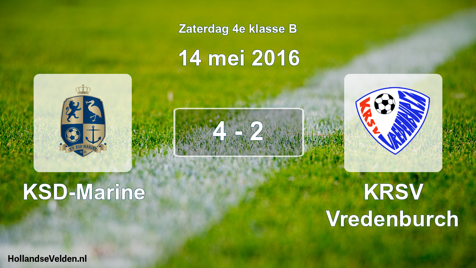 Total number of matches played: KSD-Marine - KRSV Vredenburch 4 - 2 (14 May 2016)