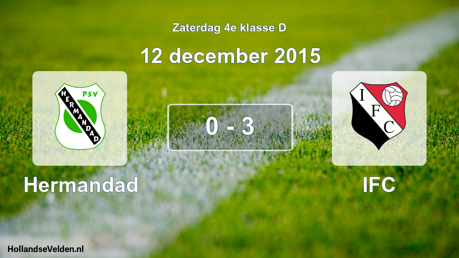 Total number of matches played: Hermandad - IFC 0 - 3 (12 December 2015)