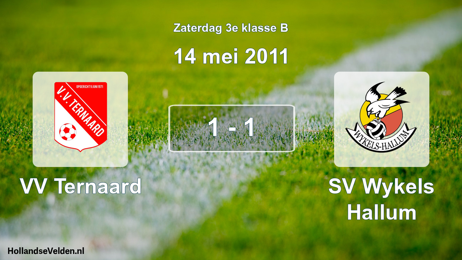 Total number of matches played: VV Ternaard - SV Wykels Hallum 1 - 1 (14 May 2011)