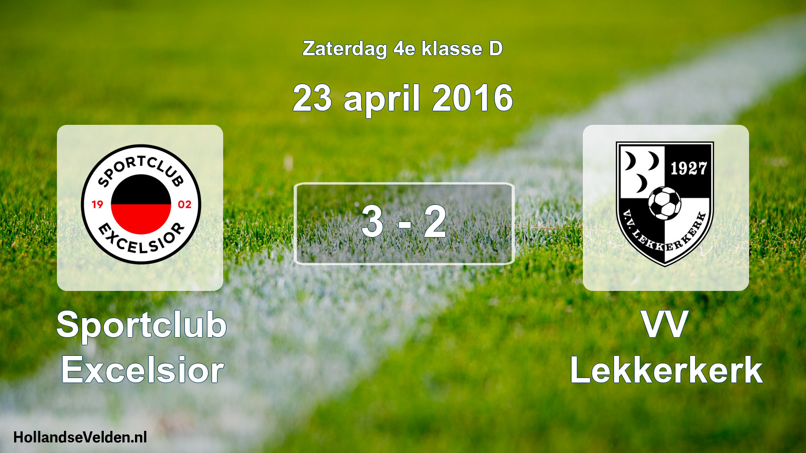 Total number of matches played: Sportclub Excelsior - VV Lekkerkerk 3 - 2 (23 April 2016)