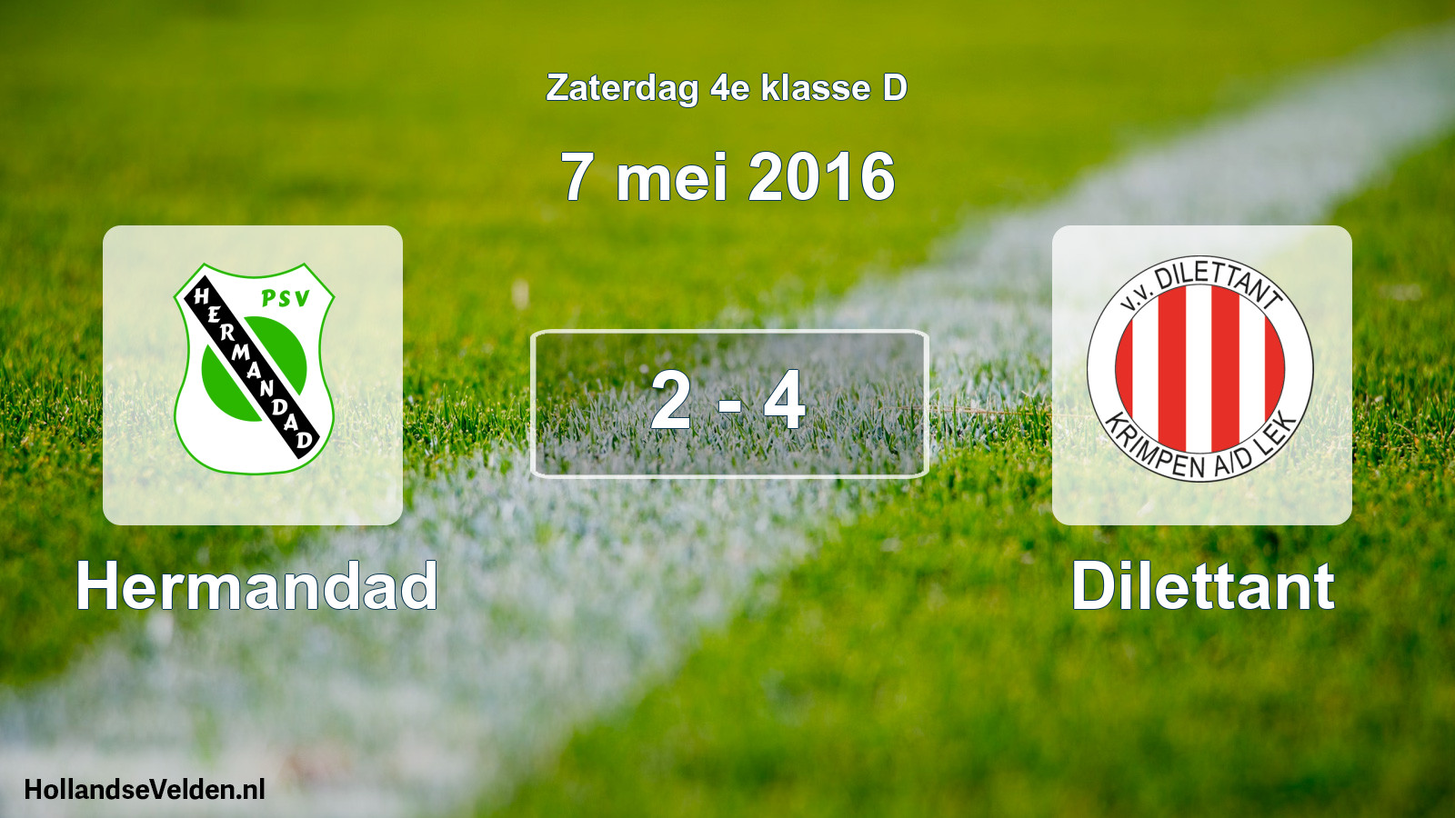 Total number of matches played: Hermandad - Dilettant 2 - 4 (7 May 2016)