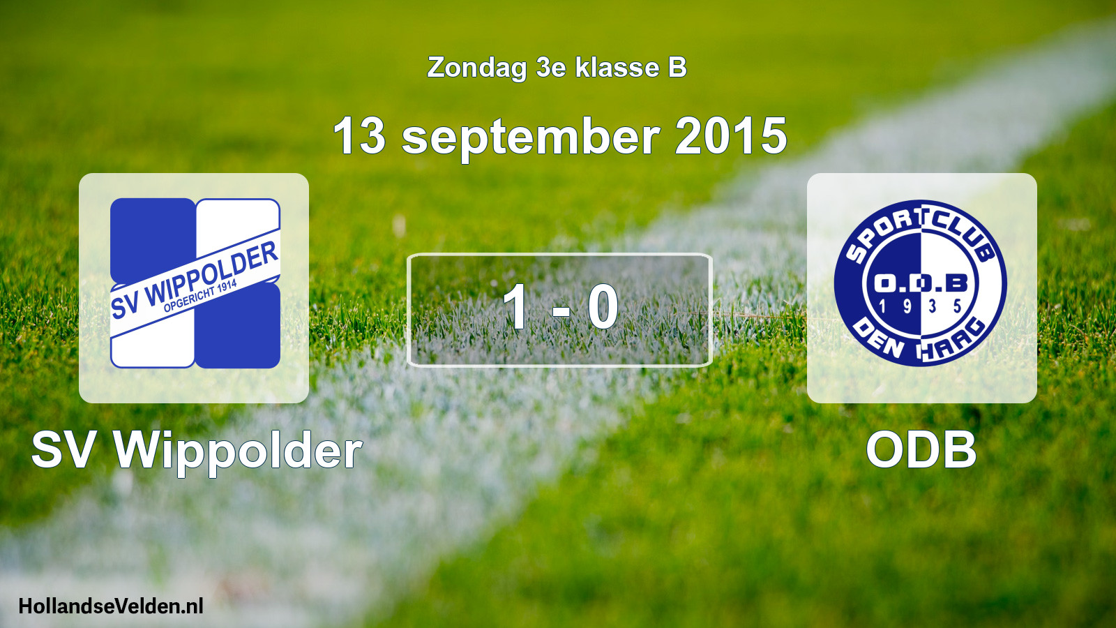 Total number of matches played: SV Wippolder - ODB 1 - 0 (13 September 2015)