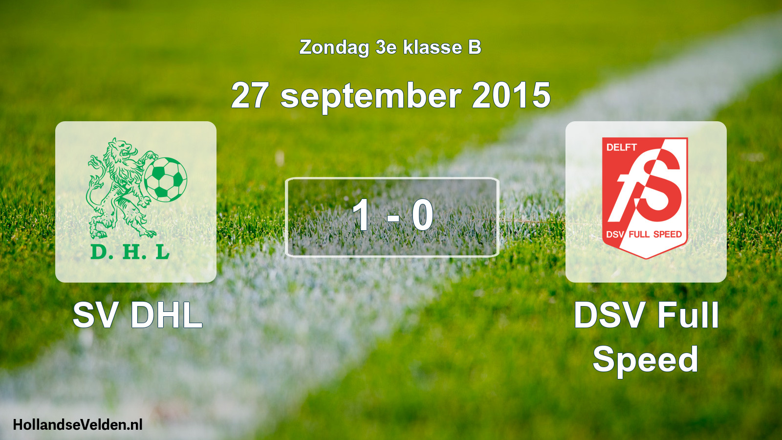 Total number of matches played: SV DHL - DSV Full Speed 1 - 0 (27 September 2015)
