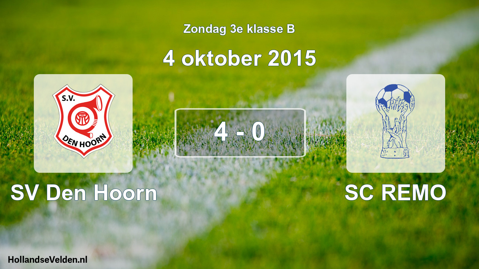 Total number of matches played: SV Den Hoorn - SC REMO 4 - 0 (4 October 2015)